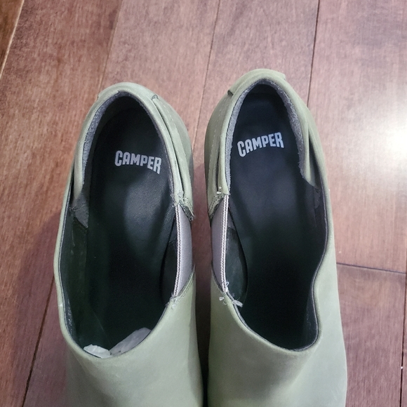 Green Camper Ankle Boots with Translucent Heel - Picture 3 of 5
